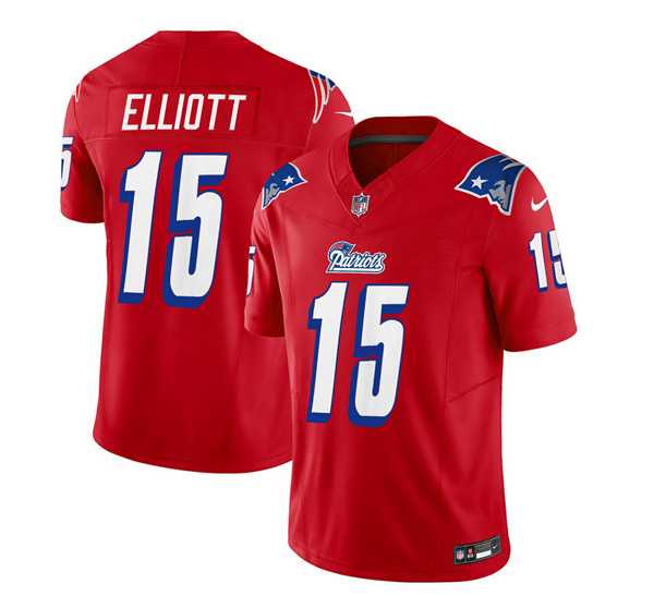 Men & Women & Youth New England Patriots #15 Ezekiel Elliott Red 2023 F.U.S.E. Vapor Limited Jersey->new england patriots->NFL Jersey